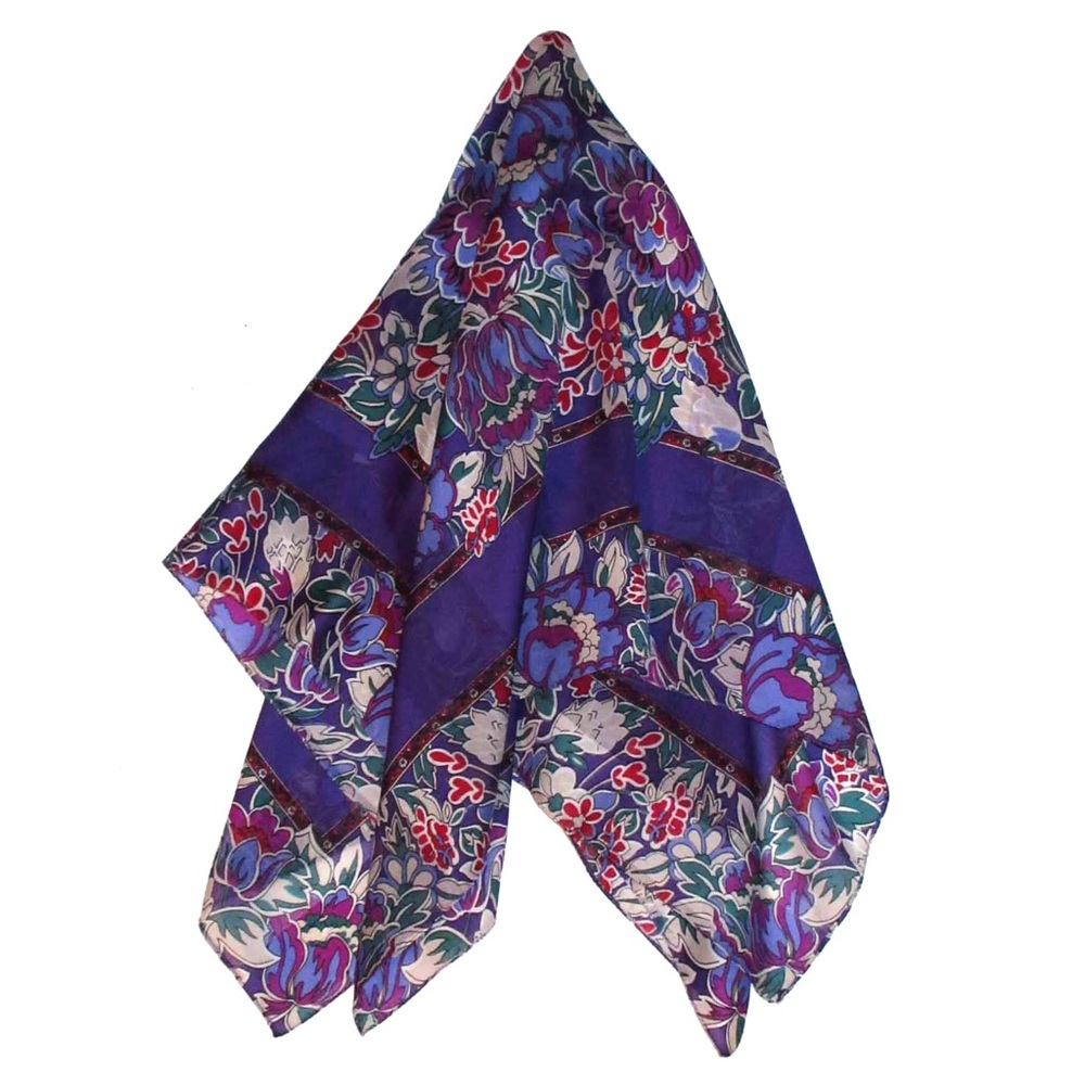 Scarf  - purple floral square